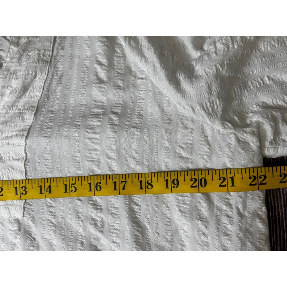 Tommy Bahama White Textured V-Neck Peasant Blouse - Picture 7 of 11